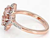 Peach Morganite 18K Rose Gold Over Sterling Silver Ring 0.88ctw