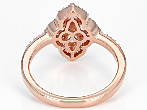 Peach Morganite 18K Rose Gold Over Sterling Silver Ring 0.88ctw