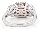 Yellow Citrine Rhodium Over Sterling Silver Ring 1.69ctw