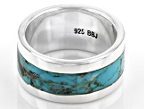 Blue Composite Turquoise Sterling Silver Band Ring