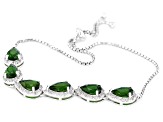 Green Chrome Diopside Platinum Over Sterling Silver Bolo Bracelet 4.79ctw