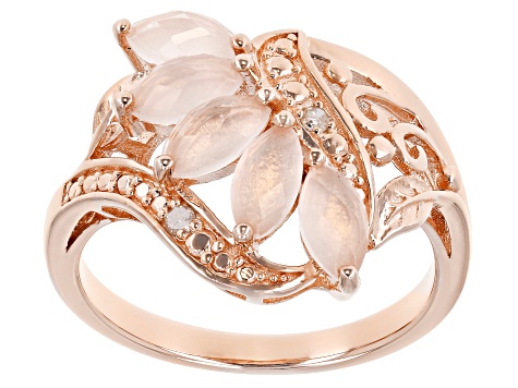 Rose Quartz 18k Rose Gold Over Sterling Silver Ring 0.90ctw