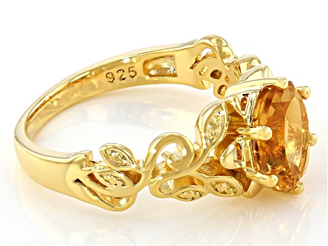 Yellow Citrine 18k Yellow Gold Over Sterling Silver Solitaire Ring 1.45ct