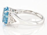 Sky Blue Glacier Topaz Rhodium Over Sterling Silver Ring 3.62ctw