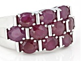 Red Mahaleo® Ruby Rhodium Over Sterling Silver Ring 3.83ctw