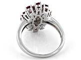 Blush Color Garnet Rhodium Over Sterling Silver Ring 2.62ctw
