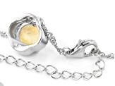 Yellow Citrine Rhodium Over Silver Pendant With Chain 1.66ctw