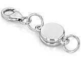 Blue Sleeping Beauty Turquoise Rhodium Over Silver Chip Necklace with Additional Magnetic Clasp