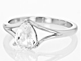 White Zircon Rhodium Over 10k White Gold Ring 1.41ct