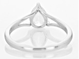 White Zircon Rhodium Over 10k White Gold Ring 1.41ct