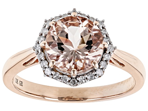 Peach Morganite 10k Rose Gold Ring 1.61ctw