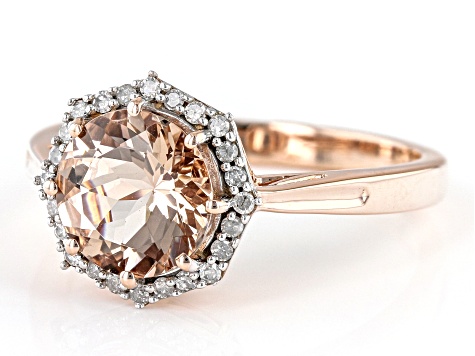Peach Morganite 10k Rose Gold Ring 1.61ctw