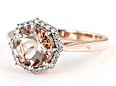 Peach Morganite 10k Rose Gold Ring 1.61ctw