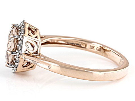 Peach Morganite 10k Rose Gold Ring 1.61ctw