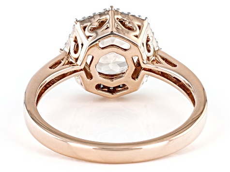 Peach Morganite 10k Rose Gold Ring 1.61ctw