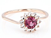 Pink Garnet 10k Rose Gold Ring 0.79ctw