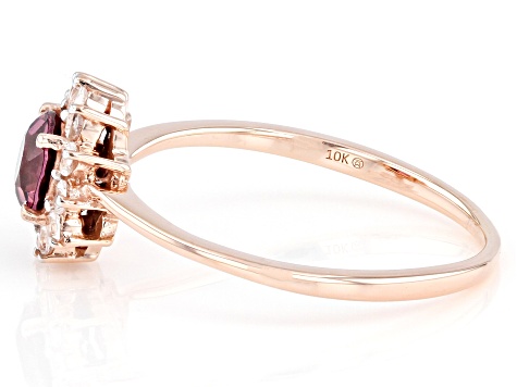 Pink Garnet 10k Rose Gold Ring 0.79ctw