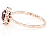Pink Garnet 10k Rose Gold Ring 0.79ctw