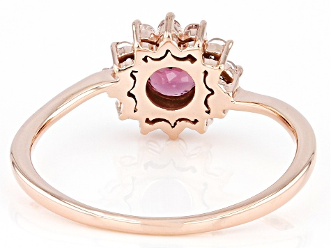 Pink Garnet 10k Rose Gold Ring 0.79ctw