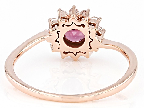 Pink Garnet 10k Rose Gold Ring 0.79ctw