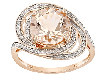 Picture of Peach Cor-de-Rosa Morganite 10k Rose Gold Ring 3.27ctw