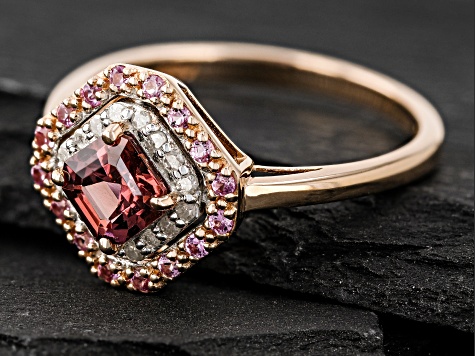 Color Shift Garnet 10k Rose Gold Ring 0.81ctw