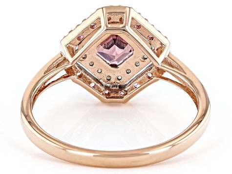 Color Shift Garnet 10k Rose Gold Ring 0.81ctw