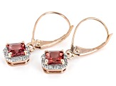 Color Shift Garnet 10k Rose Gold Earrings 1.27ctw