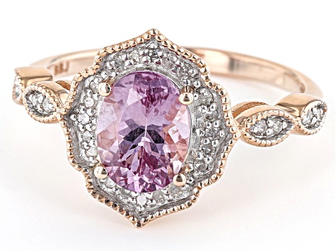 Color Shift Garnet 10k Rose Gold Ring 1.35ctw