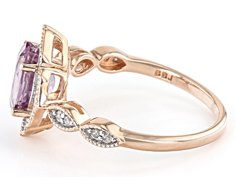 Color Shift Garnet 10k Rose Gold Ring 1.35ctw