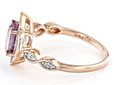 Color Shift Garnet 10k Rose Gold Ring 1.35ctw