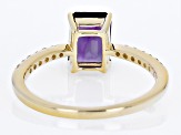 Purple Amethyst 10k Yellow Gold Ring 1.42ctw