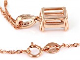 Peach Morganite 14k Rose Gold Pendant With Chain 1.27ctw