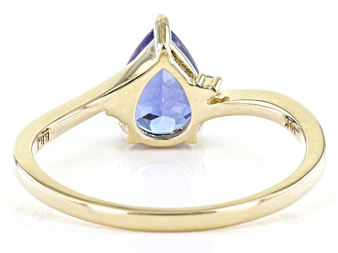 Blue Tanzanite 10k Yellow Gold Ring 1.01ctw