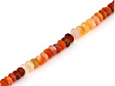 Orange Fire Opal 14k Yellow Gold Beaded Bracelet