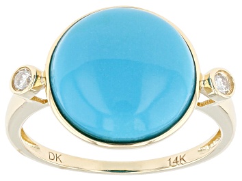 Picture of Blue Sleeping Beauty Turquoise 14k Yellow Gold Ring