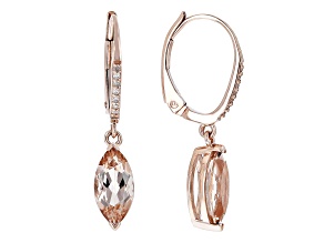 Peach Morganite 10k Rose Gold Earrings 1.54ctw