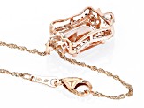 Peach Morganite 14k Rose Gold Pendant With Chain 2.96ctw