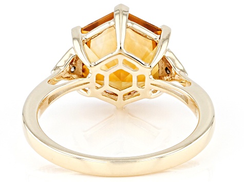 Orange Madeira Citrine 10k Yellow Gold Ring 3.29ctw - CLG091 | JTV.com