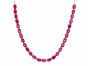 John Saul Ruby 10k Yellow Gold Necklace 15.82ctw