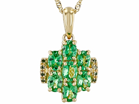 10kt Yellow Gold buy and Tsavorite Garnet Purse Pendant