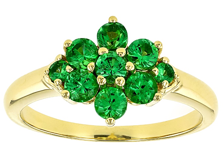Green Tsavorite 10k Yellow Gold Ring 0.99ctw - CLG1070 | JTV