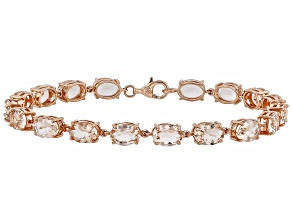 Peach Morganite 14k Rose Gold Bracelet 12.50ctw