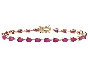 John Saul Ruby 10k Yellow Gold Bracelet 9.55ctw