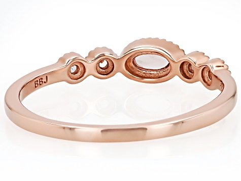 モルガナイト　93g Morganite With White Zircon 10k Rose Gold Ring 0.28ctw
