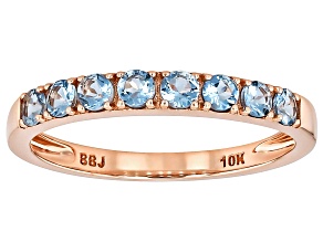 Santa Maria Aquamarine 10k Rose Gold Ring 0.40ctw