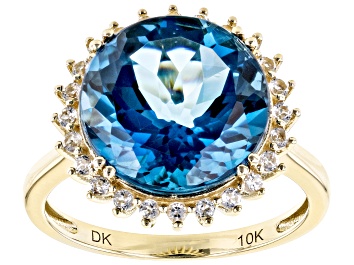 Picture of London Blue Topaz 10k Yellow Gold Ring 7.32ctw