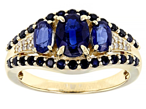 Blue Kyanite 10k Yellow Gold Ring 2.03ctw