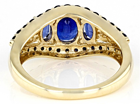 Blue Kyanite 10k Yellow Gold Ring 2.03ctw