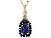 Blue Kyanite 10k Yellow Gold Pendant With Chain 1.47ctw
